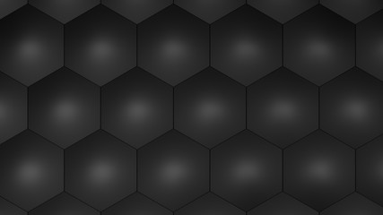 Naklejka premium 3d illustration of modern web icon illuminated on honeycomb carbon design, wide panoramic for wallpaper 