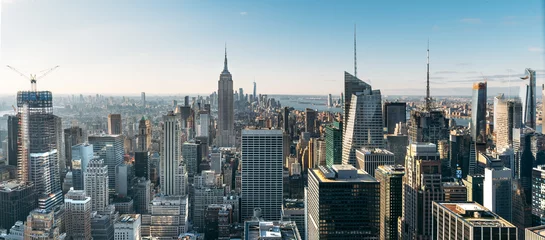 Fototapeten Luftaufnahme der großen und spektakulären Gebäude in New York City © ManuPadilla