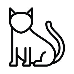 Cat sitting icon. simple cat symbol.