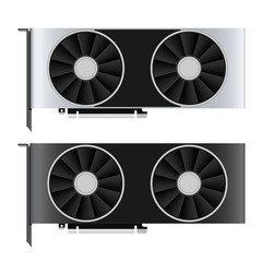Two Gpu Icons in Black and Gray Colors