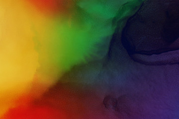 Colorful hand painted ink background. Abstract delicate texture. Contemporary wallpaper.