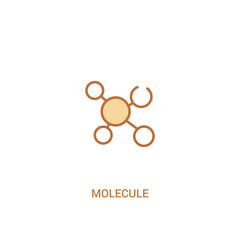 molecule concept 2 colored icon. simple line element illustration. outline brown molecule symbol. can be used for web and mobile ui/ux.