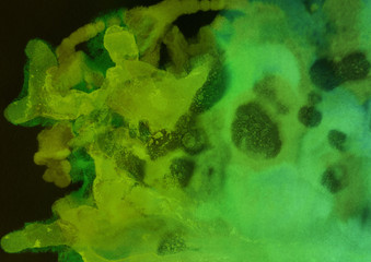 Colorful hand painted ink background. Abstract delicate texture. Contemporary wallpaper.