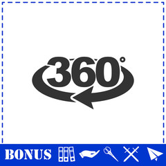 360 degree icon flat