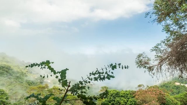 Time-lapse: Sunny day at Bocono mountains, Trujillo State. Venezuela