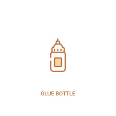 glue bottle concept 2 colored icon. simple line element illustration. outline brown glue bottle symbol. can be used for web and mobile ui/ux.