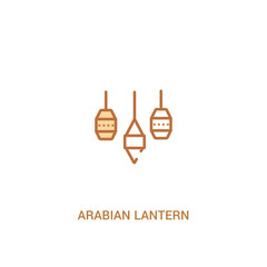 arabian lantern concept 2 colored icon. simple line element illustration. outline brown arabian lantern symbol. can be used for web and mobile ui/ux.