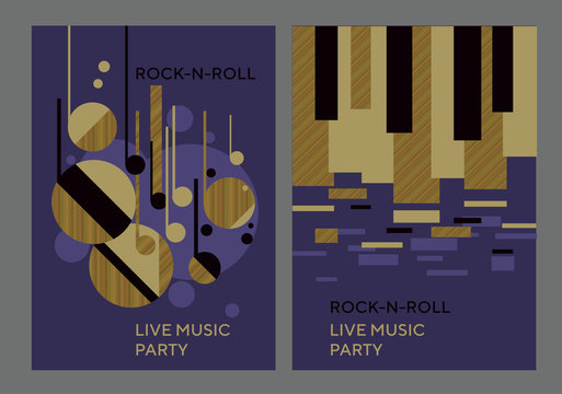 Music poster template with abstract concept
