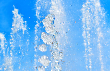 water splashes on the background of the fountain