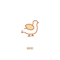 Fototapeta na wymiar bird concept 2 colored icon. simple line element illustration. outline brown bird symbol. can be used for web and mobile ui/ux.