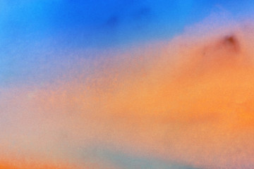 Colorful hand painted ink background. Abstract delicate texture. Contemporary wallpaper.