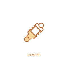 damper concept 2 colored icon. simple line element illustration. outline brown damper symbol. can be used for web and mobile ui/ux.