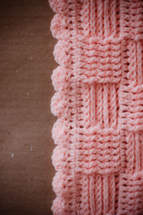 closeup of rope on wooden background