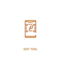 edit tool concept 2 colored icon. simple line element illustration. outline brown edit tool symbol. can be used for web and mobile ui/ux.