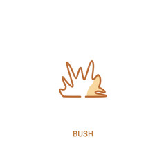 bush concept 2 colored icon. simple line element illustration. outline brown bush symbol. can be used for web and mobile ui/ux.