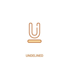 undelined concept 2 colored icon. simple line element illustration. outline brown undelined symbol. can be used for web and mobile ui/ux.