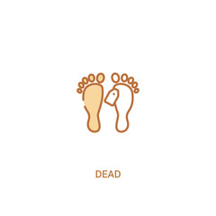 dead concept 2 colored icon. simple line element illustration. outline brown dead symbol. can be used for web and mobile ui/ux.
