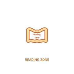 reading zone concept 2 colored icon. simple line element illustration. outline brown reading zone symbol. can be used for web and mobile ui/ux.