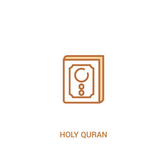 holy quran concept 2 colored icon. simple line element illustration. outline brown holy quran symbol. can be used for web and mobile ui/ux.
