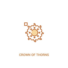 crown of thorns concept 2 colored icon. simple line element illustration. outline brown crown of thorns symbol. can be used for web and mobile ui/ux.