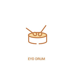 eyd drum concept 2 colored icon. simple line element illustration. outline brown eyd drum symbol. can be used for web and mobile ui/ux.