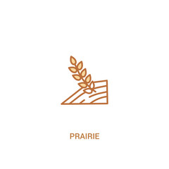 prairie concept 2 colored icon. simple line element illustration. outline brown prairie symbol. can be used for web and mobile ui/ux.