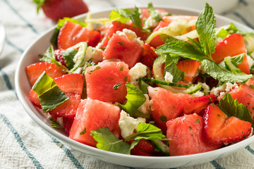 Homemade Raw Feta Watermelon Salad
