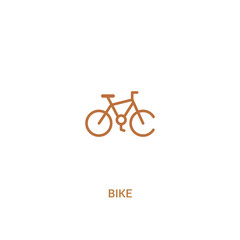 bike concept 2 colored icon. simple line element illustration. outline brown bike symbol. can be used for web and mobile ui/ux.