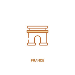 france concept 2 colored icon. simple line element illustration. outline brown france symbol. can be used for web and mobile ui/ux.