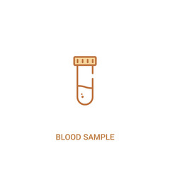 blood sample concept 2 colored icon. simple line element illustration. outline brown blood sample symbol. can be used for web and mobile ui/ux.