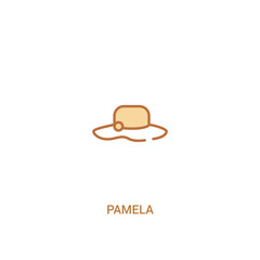 pamela concept 2 colored icon. simple line element illustration. outline brown pamela symbol. can be used for web and mobile ui/ux.