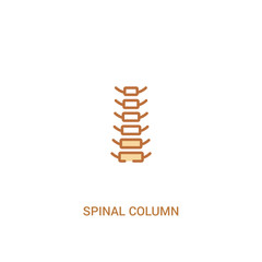 spinal column concept 2 colored icon. simple line element illustration. outline brown spinal column symbol. can be used for web and mobile ui/ux.