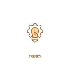 trendy concept 2 colored icon. simple line element illustration. outline brown trendy symbol. can be used for web and mobile ui/ux.