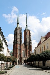 Wroclaw Cathedral, church, poland, architecture, cathedral, building, city, tower, old, religion, town, landmark, gothic, history, 