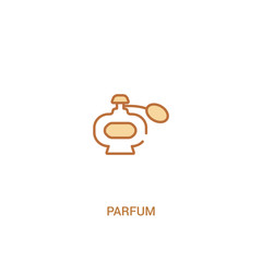 parfum concept 2 colored icon. simple line element illustration. outline brown parfum symbol. can be used for web and mobile ui/ux.