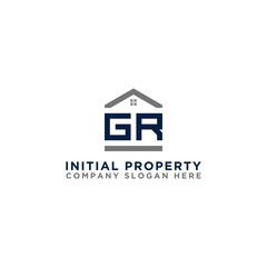 Logo template vector Design, property, real estate with the initials GR - Vector	