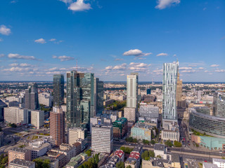 Fototapeta na wymiar Warsaw city with summer sun_2
