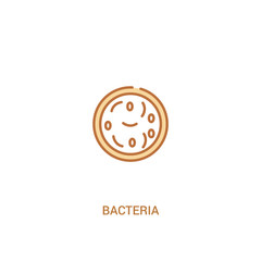 bacteria concept 2 colored icon. simple line element illustration. outline brown bacteria symbol. can be used for web and mobile ui/ux.