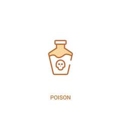 poison concept 2 colored icon. simple line element illustration. outline brown poison symbol. can be used for web and mobile ui/ux.