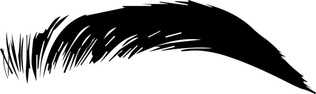 Czarna brew, kształt brwi