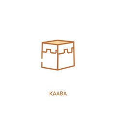 kaaba concept 2 colored icon. simple line element illustration. outline brown kaaba symbol. can be used for web and mobile ui/ux.