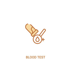 blood test concept 2 colored icon. simple line element illustration. outline brown blood test symbol. can be used for web and mobile ui/ux.