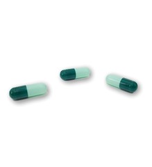 Green capsules isolated
