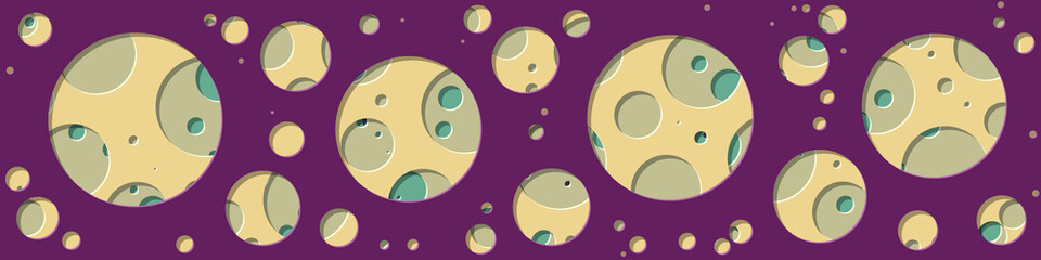 Abstract Generative Art color distributed circles holes background illustration
