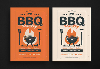 BBQ Party Event Flyer Layout