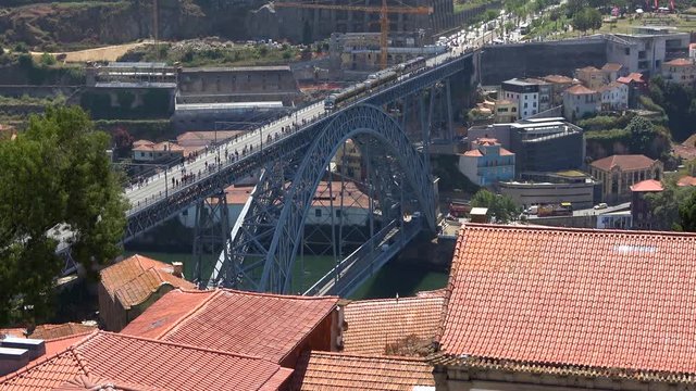 bridge of Dom Luis I (constructed in 1886) in old Porto