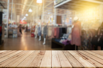 Old wood shelf table with blur bokeh backgrounds,white room, interior,dimension,for display products.Best background with copy space.