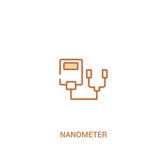 nanometer concept 2 colored icon. simple line element illustration. outline brown nanometer symbol. can be used for web and mobile ui/ux.