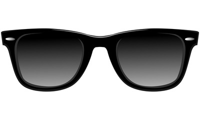 Sunglasses in black plastic rimmed classic model