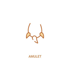 amulet concept 2 colored icon. simple line element illustration. outline brown amulet symbol. can be used for web and mobile ui/ux.